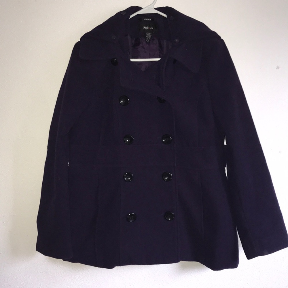 Style & Co Purple Coat / Size Small